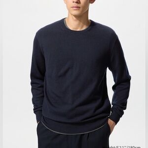 UNIQLO 100% Wool Men's Navy Sweater